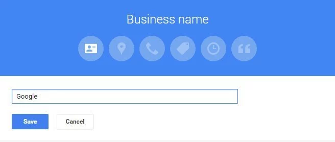 Google My Business - Business Name