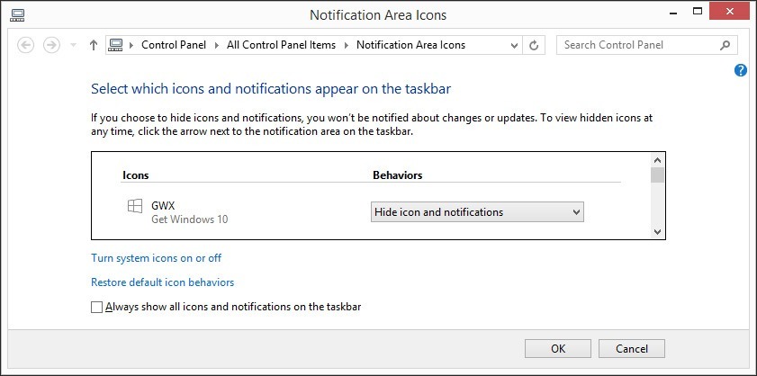 Hide Windows 10 Notifications