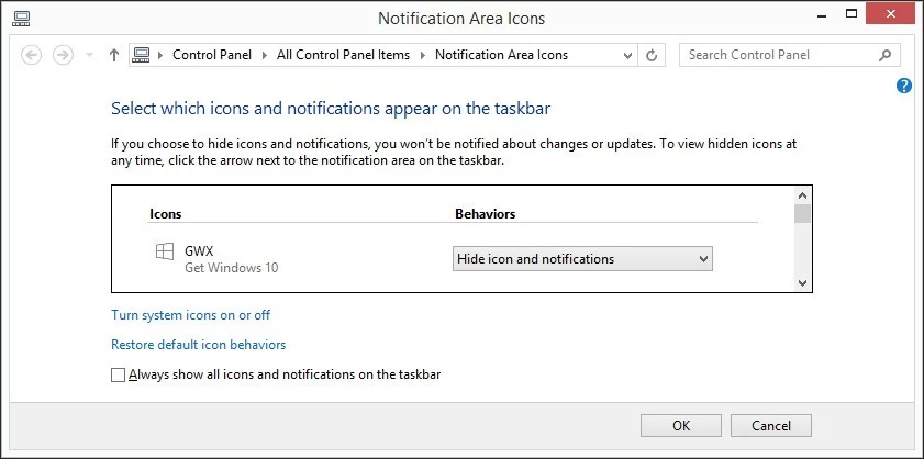 Hide Windows 10 Notifications