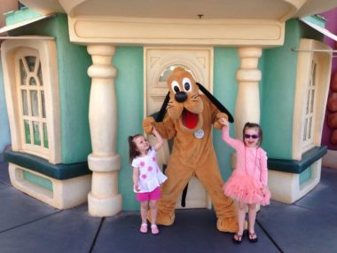 Chris Frost's daughters, Teagan and Tessa, at Disneyland