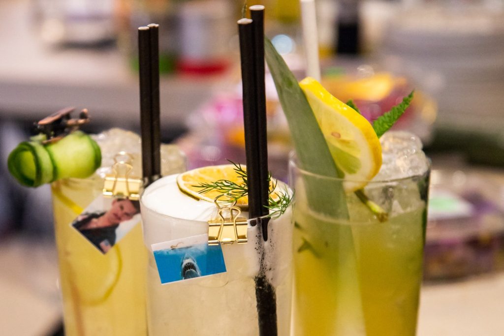 Happy hour cocktails served at Perch + Plow