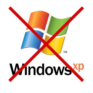 Windows XP logo crossed out