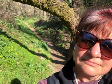 selfy of woman on a hike